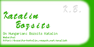 katalin bozsits business card